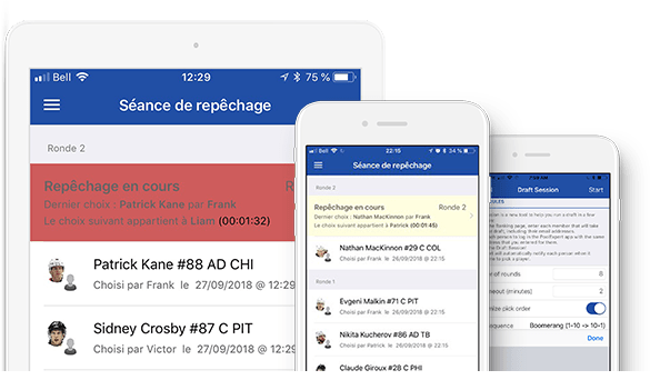 Sance de repchage en direct